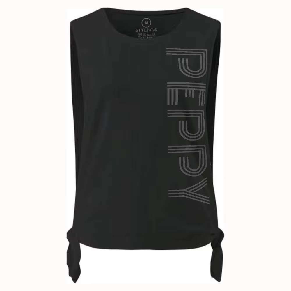 Tie Top - Peppy - Black