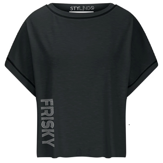 Keyhole Top - Frisky - Black