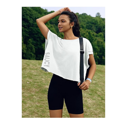Keyhole Top - Saucy - White