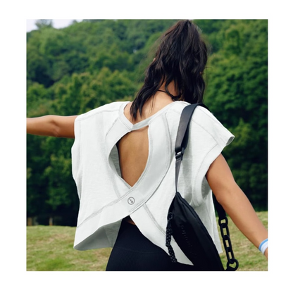 Keyhole Top - Saucy - White