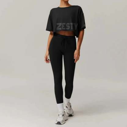 Crop Top - Zesty - Black