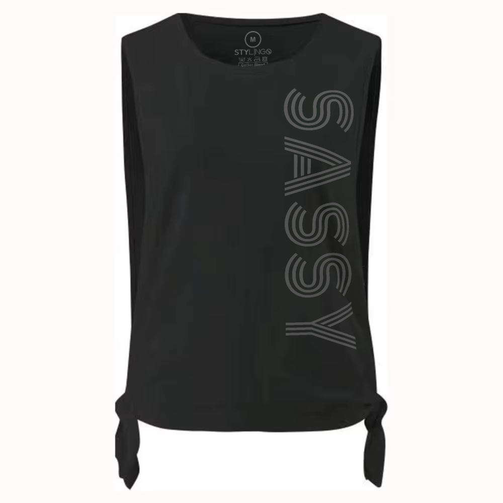 Tie Top - Sassy - Black