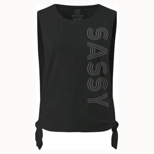 Tie Top - Sassy - Black